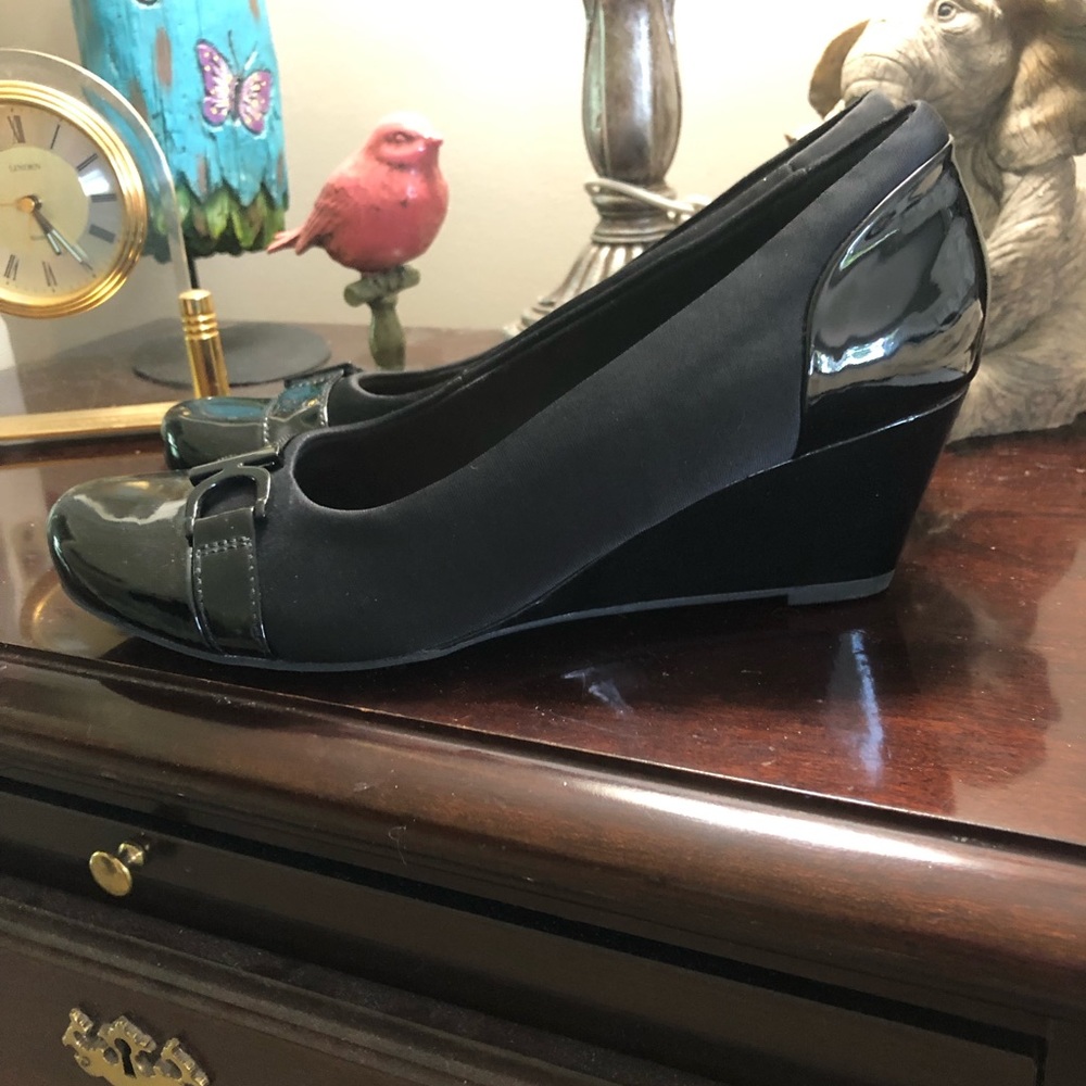Clark shoes.  Black. Size 8